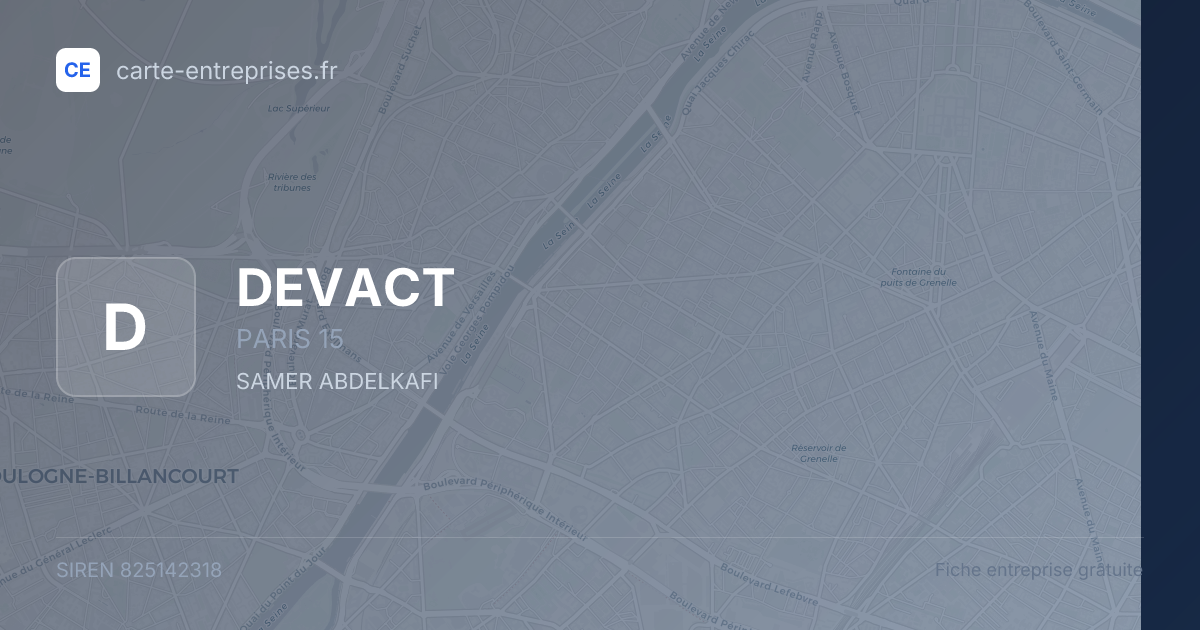 DEVACT — 825142318 — fiche entreprise