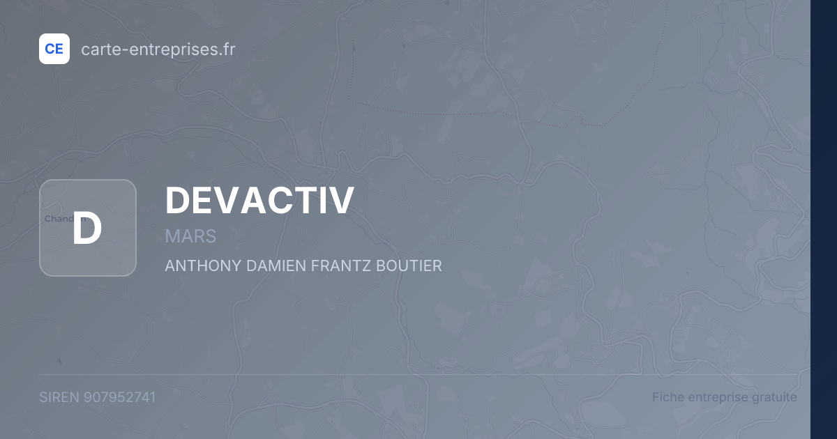 DEVACTIV — 907952741 — fiche entreprise