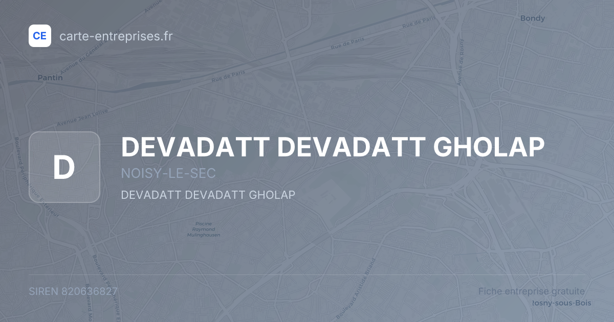 DEVADATT DEVADATT GHOLAP — 820636827 — fiche entreprise