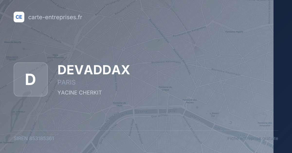 DEVADDAX — 853185361 — fiche entreprise