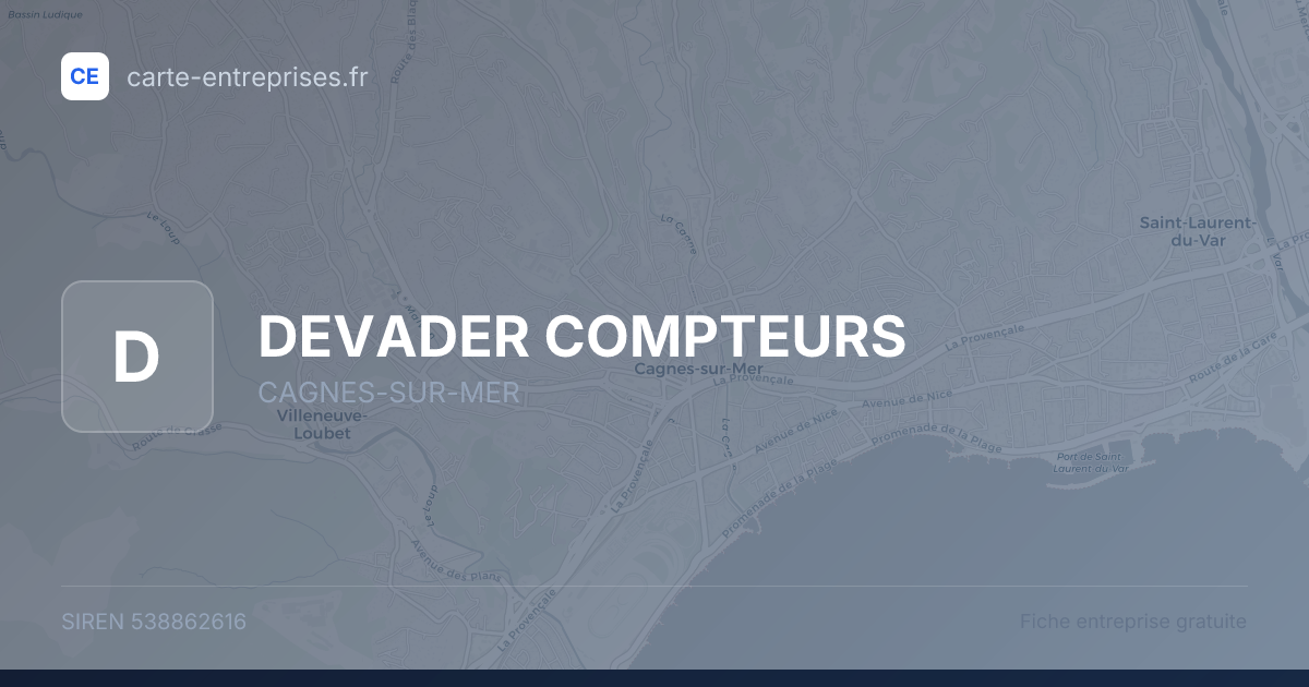 DEVADER COMPTEURS — 538862616 — fiche entreprise