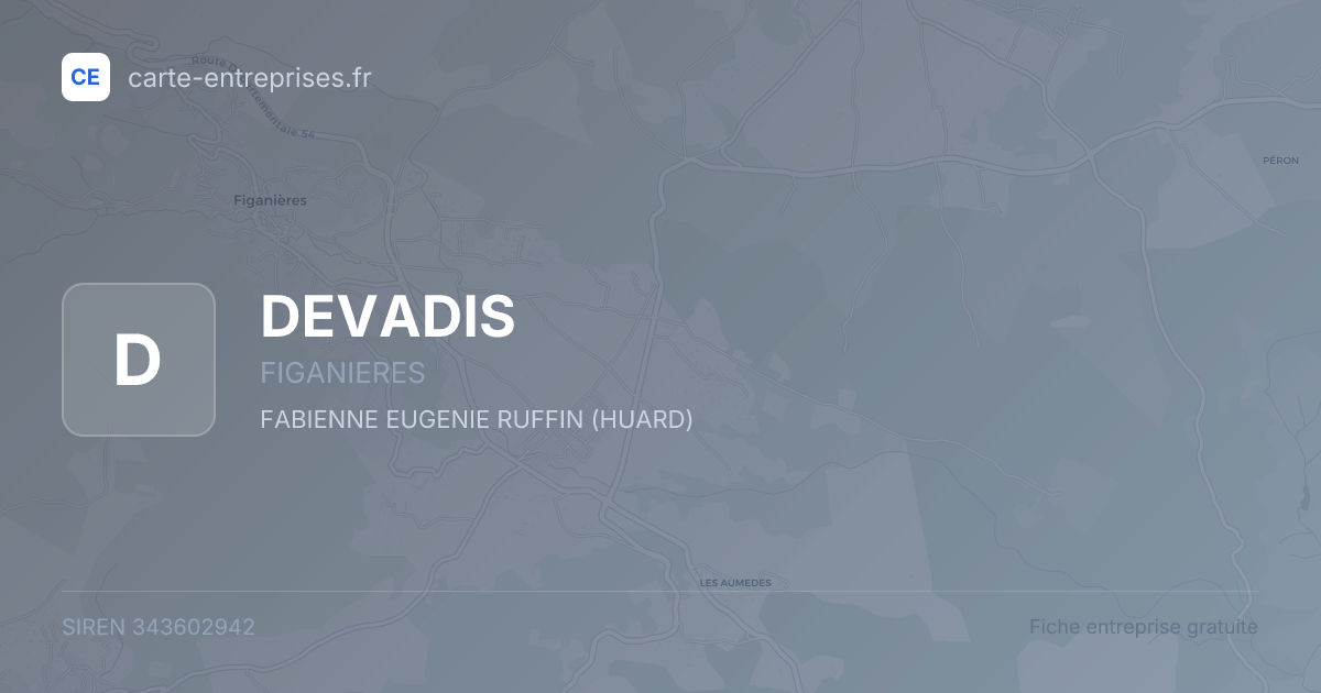 DEVADIS — 343602942 — fiche entreprise