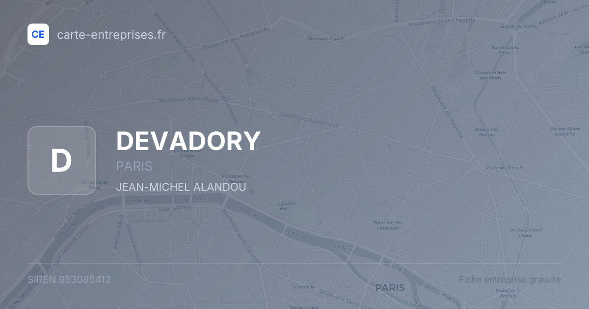 DEVADORY — 953085412 — fiche entreprise