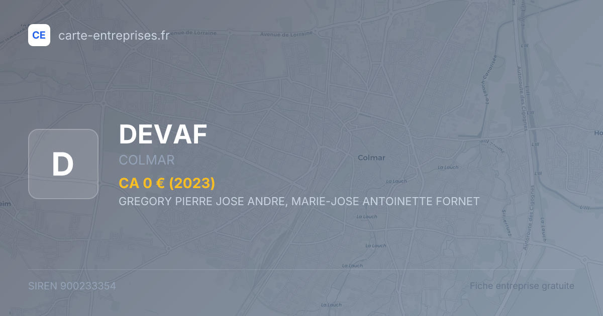 DEVAF — 900233354 — fiche entreprise