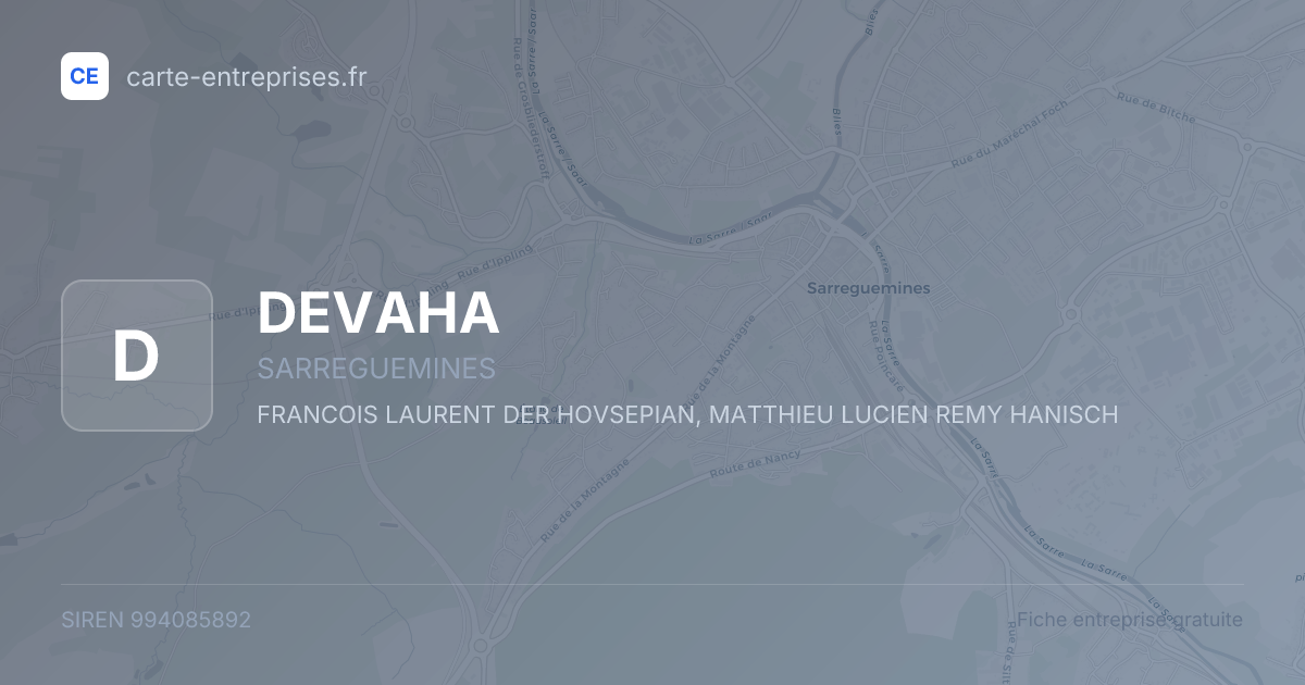 DEVAHA — 994085892 — fiche entreprise