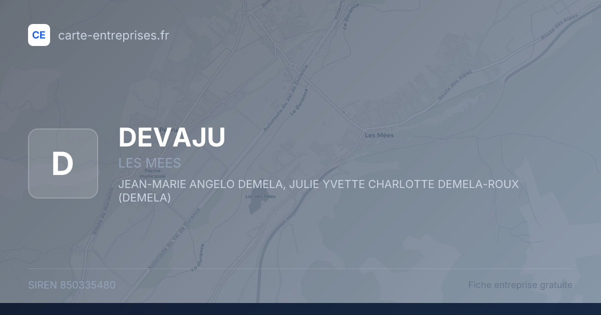 DEVAJU — 850335480 — fiche entreprise