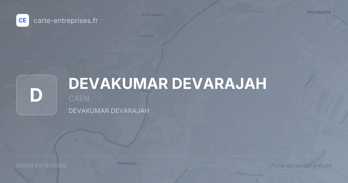 DEVAKUMAR DEVARAJAH — 897950069 — fiche entreprise