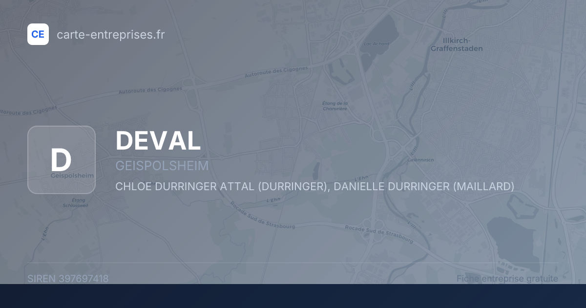 DEVAL — 397697418 — fiche entreprise