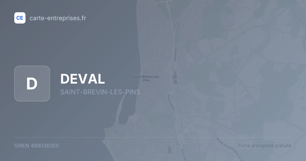 DEVAL — 489036350 — fiche entreprise