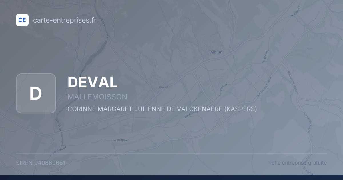 DEVAL — 940860661 — fiche entreprise