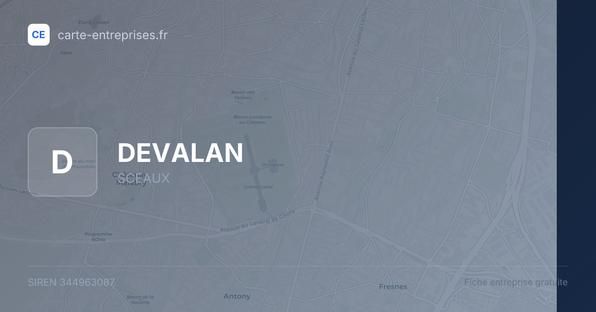 DEVALAN — 344963087 — fiche entreprise