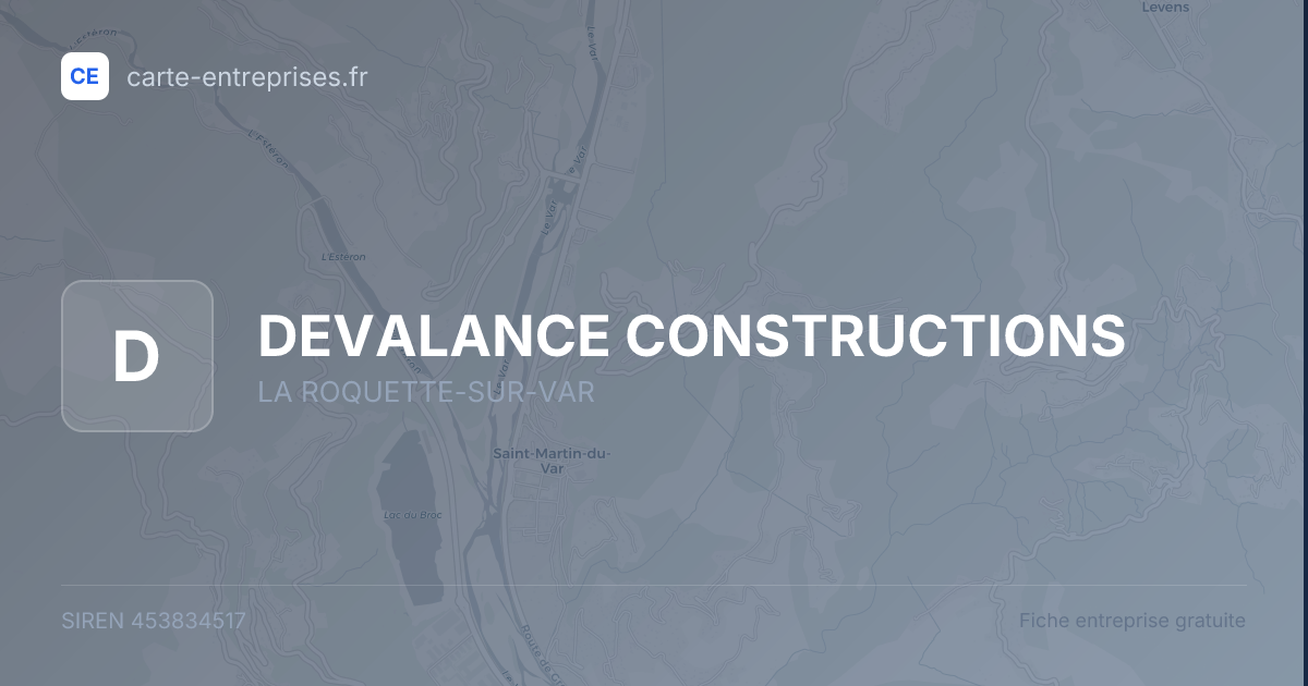DEVALANCE CONSTRUCTIONS — 453834517 — fiche entreprise