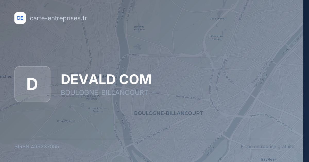 DEVALD COM — 499237055 — fiche entreprise