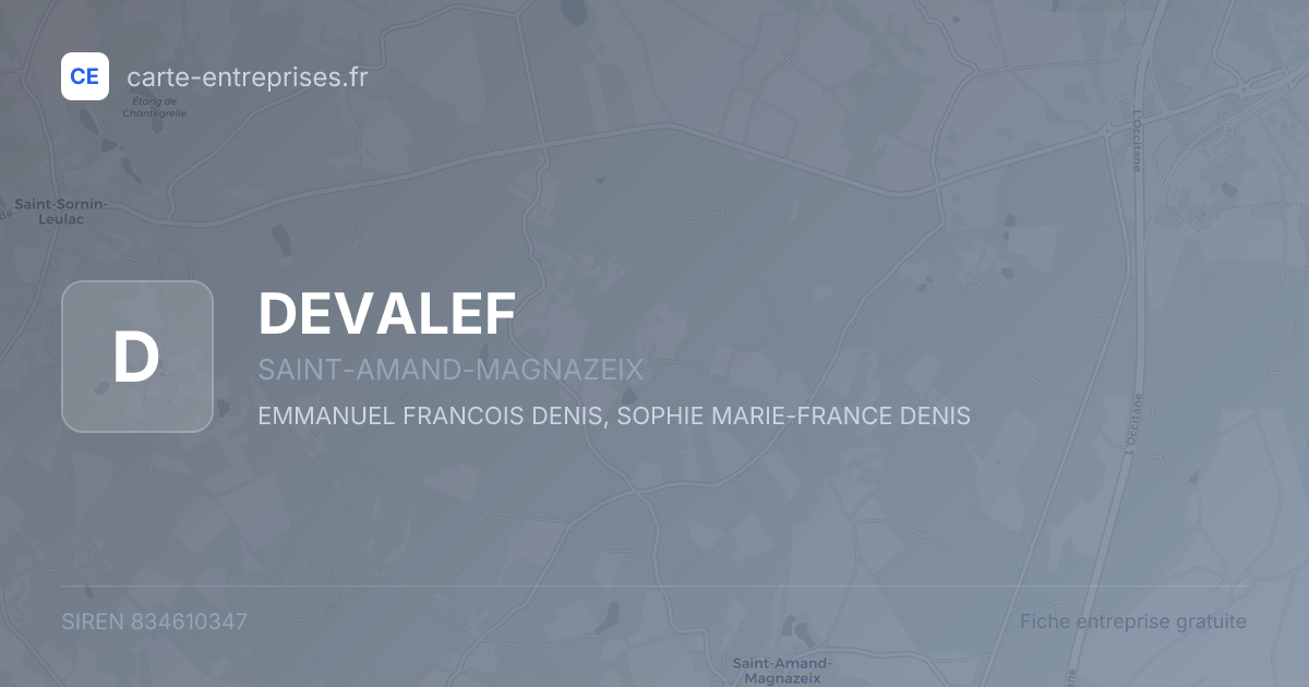 DEVALEF — 834610347 — fiche entreprise