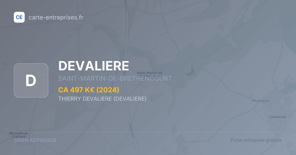DEVALIERE — 820192409 — fiche entreprise
