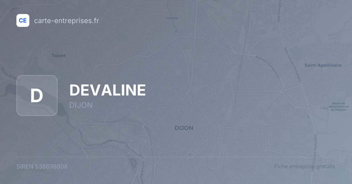 DEVALINE — 538696808 — fiche entreprise