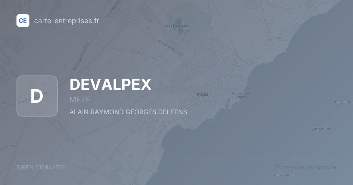 DEVALPEX — 512948712 — fiche entreprise