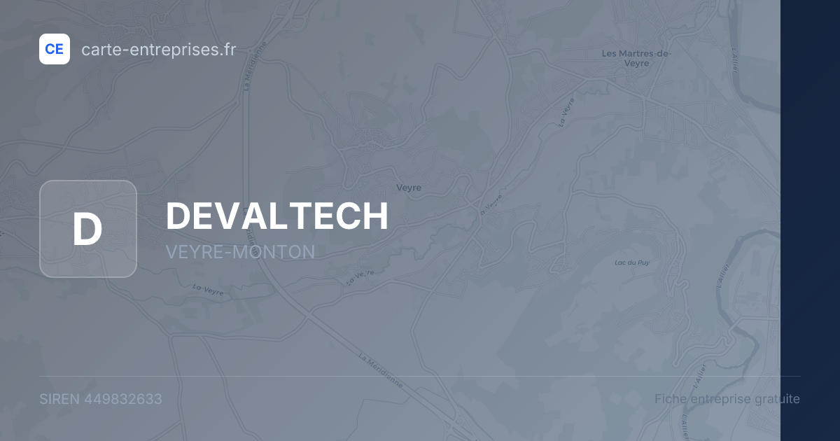 DEVALTECH — 449832633 — fiche entreprise