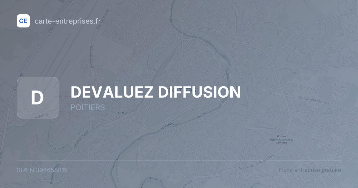 DEVALUEZ DIFFUSION — 394658819 — fiche entreprise