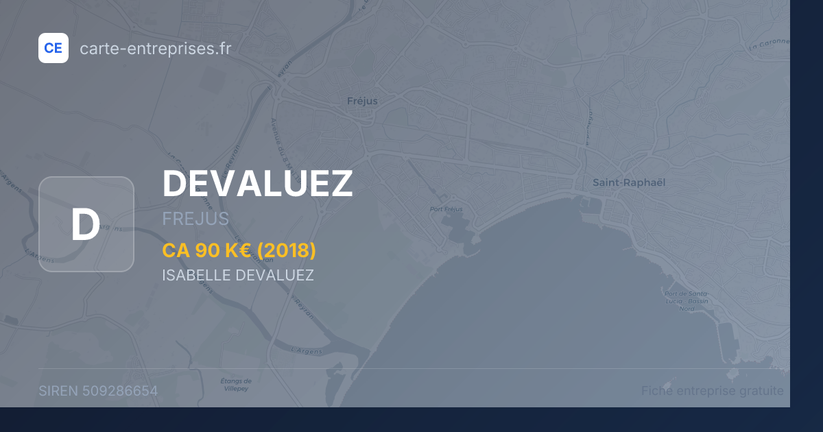 DEVALUEZ — 509286654 — fiche entreprise