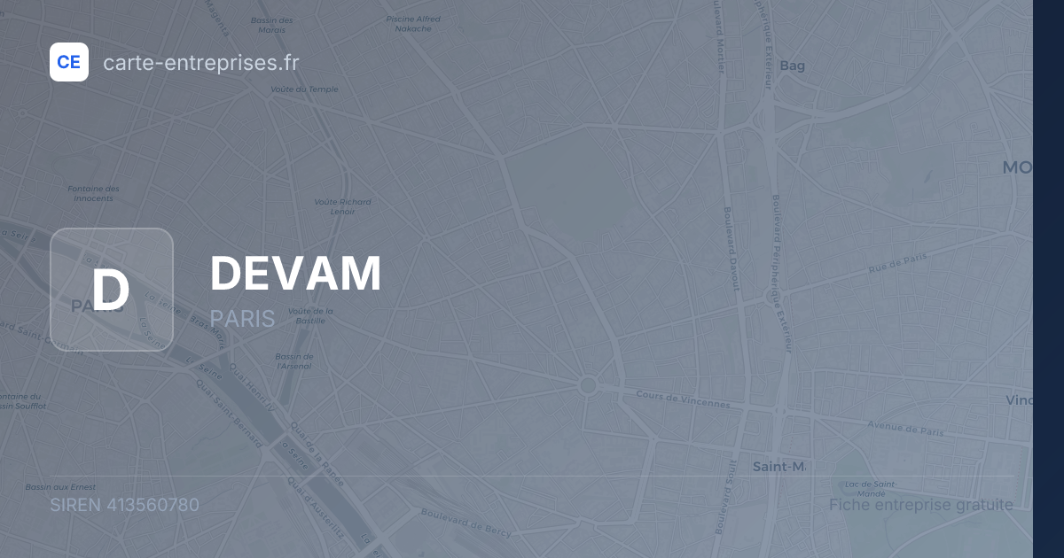 DEVAM — 413560780 — fiche entreprise