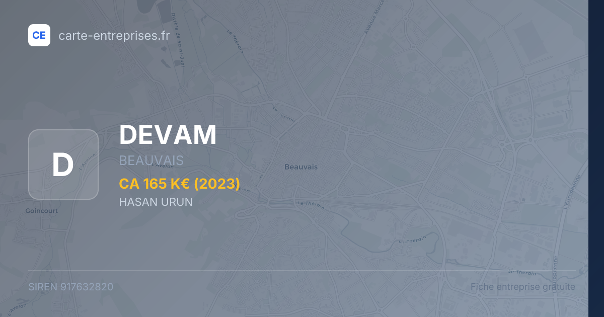 DEVAM — 917632820 — fiche entreprise