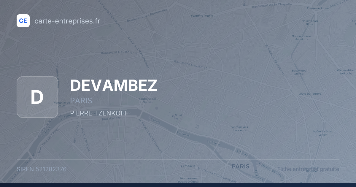 DEVAMBEZ — 521282376 — fiche entreprise