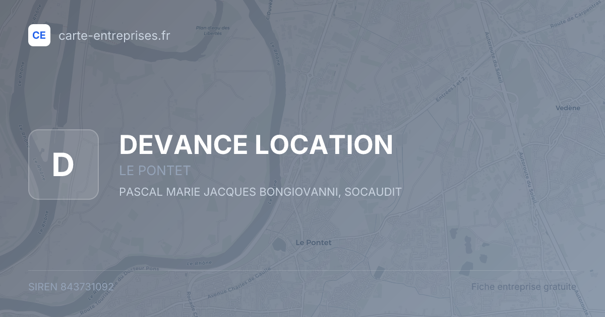 DEVANCE LOCATION — 843731092 — fiche entreprise