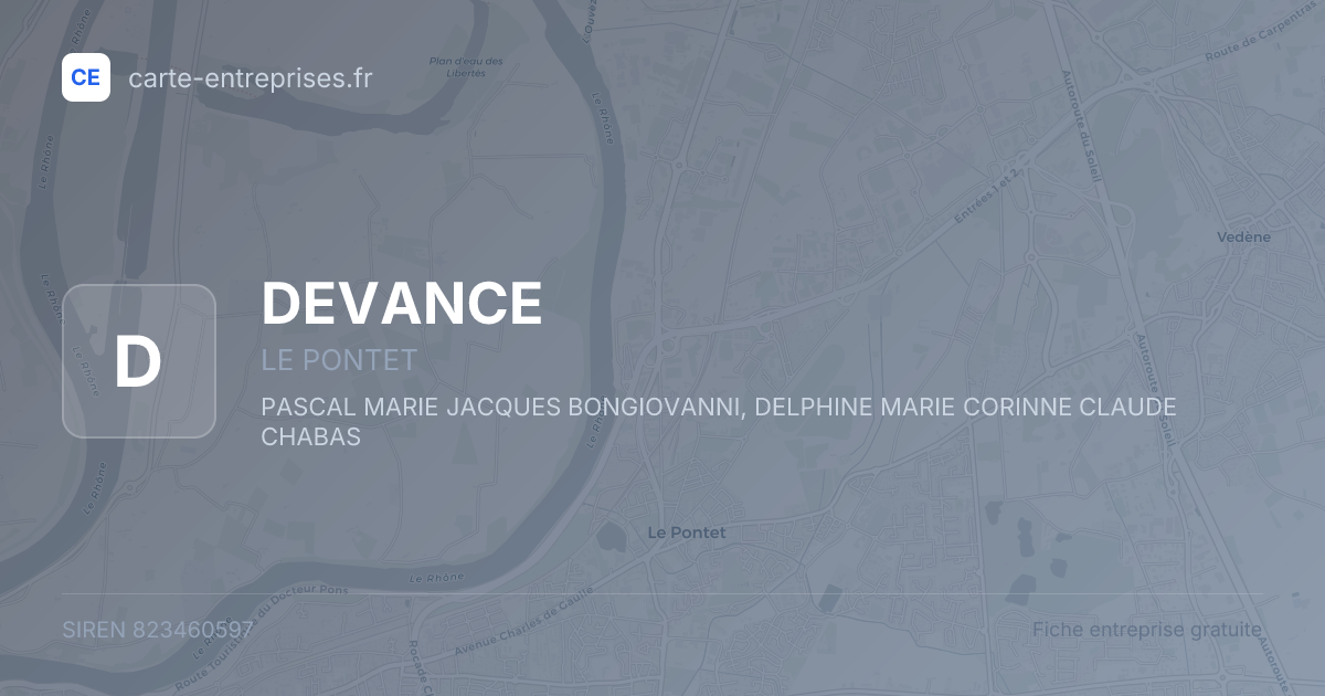 DEVANCE — 823460597 — fiche entreprise