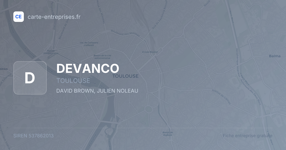 DEVANCO — 537862013 — fiche entreprise