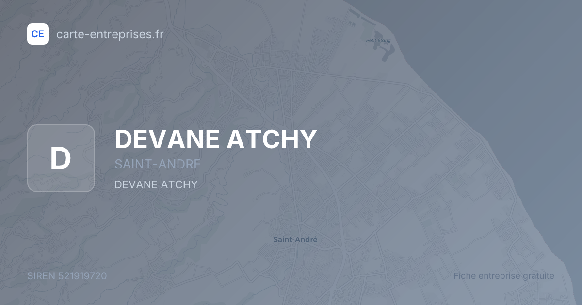 DEVANE ATCHY — 521919720 — fiche entreprise