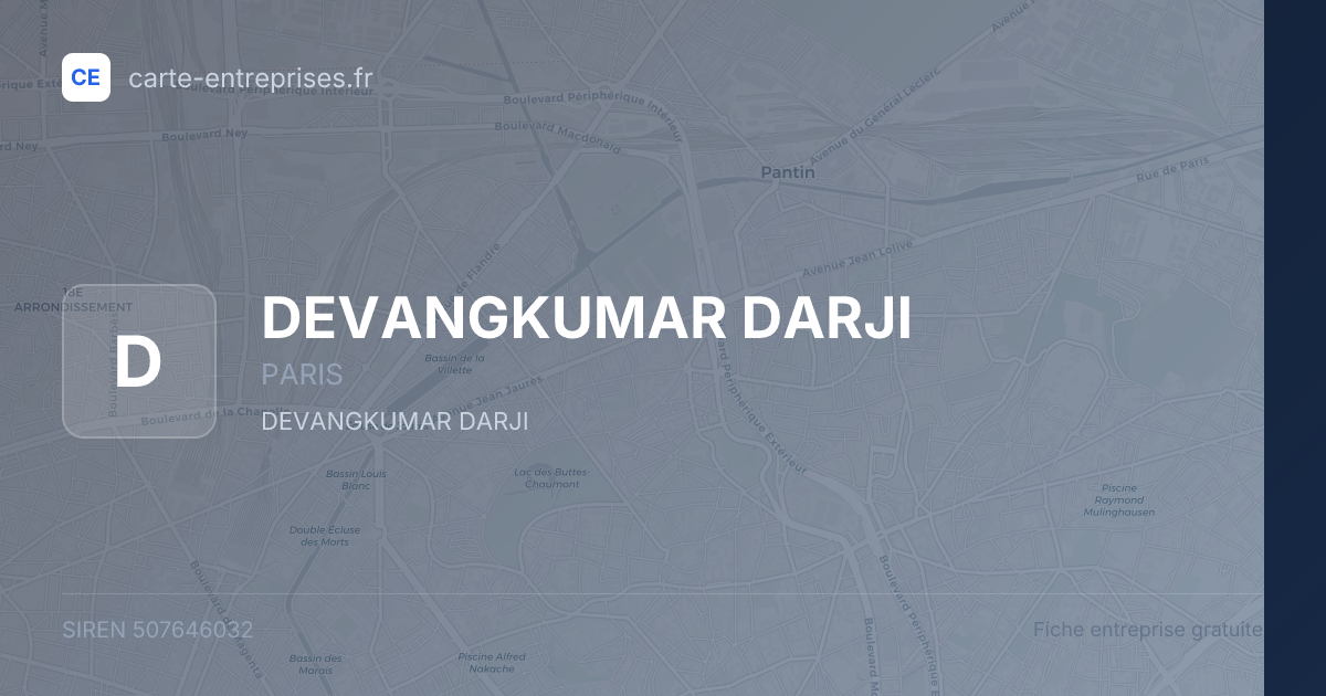 DEVANGKUMAR DARJI — 507646032 — fiche entreprise