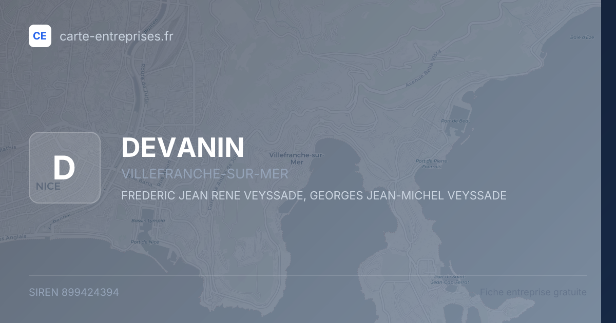 DEVANIN — 899424394 — fiche entreprise