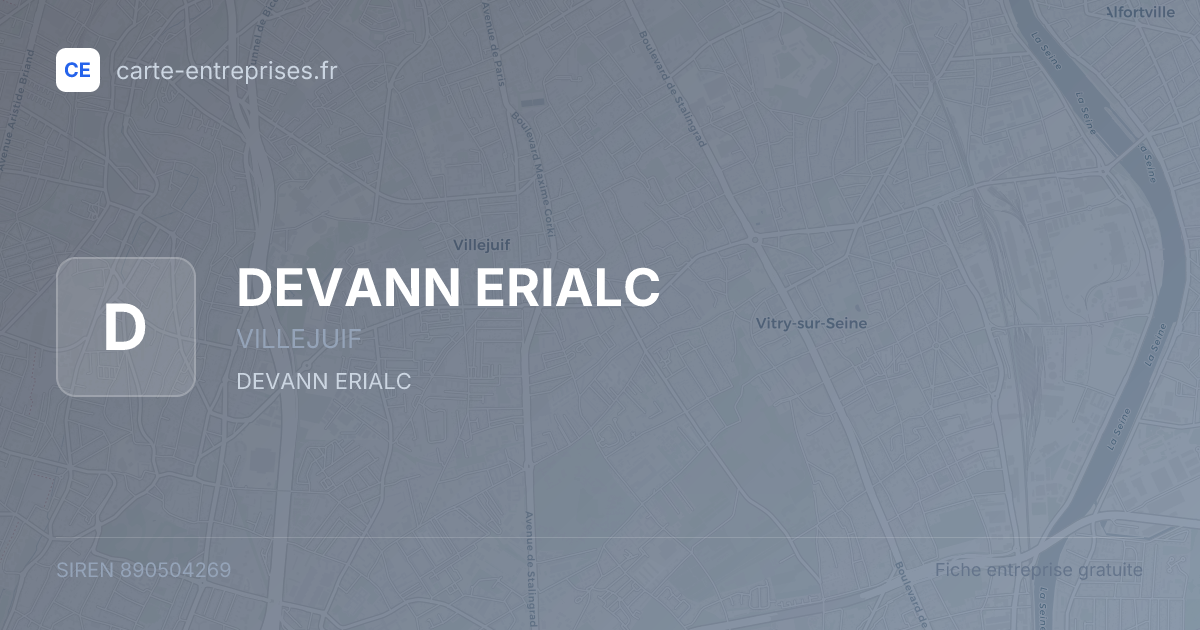 DEVANN ERIALC — 890504269 — fiche entreprise