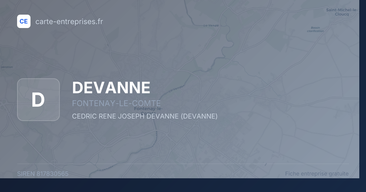 DEVANNE — 817830565 — fiche entreprise