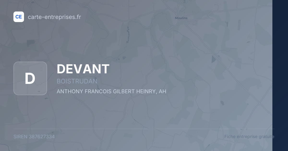 DEVANT — 387627334 — fiche entreprise