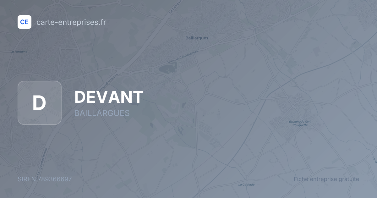 DEVANT — 789366697 — fiche entreprise