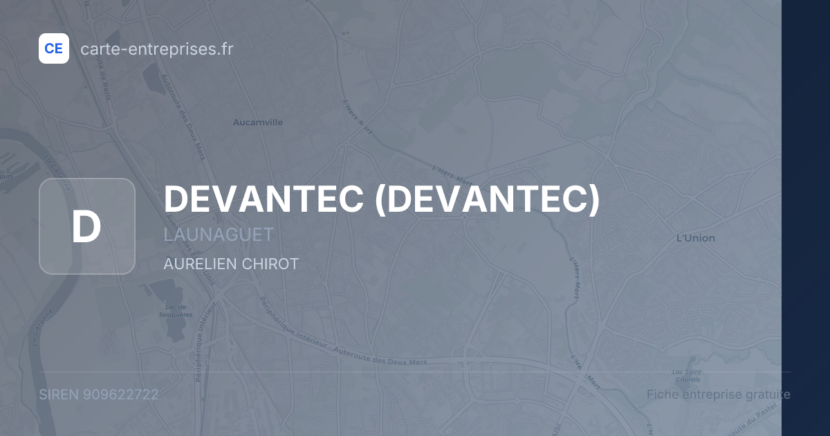 DEVANTEC — 909622722 — fiche entreprise