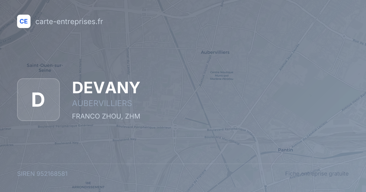 DEVANY — 952168581 — fiche entreprise