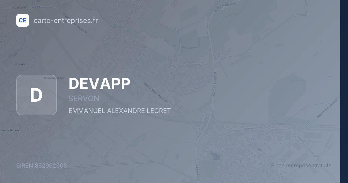 DEVAPP — 882962608 — fiche entreprise