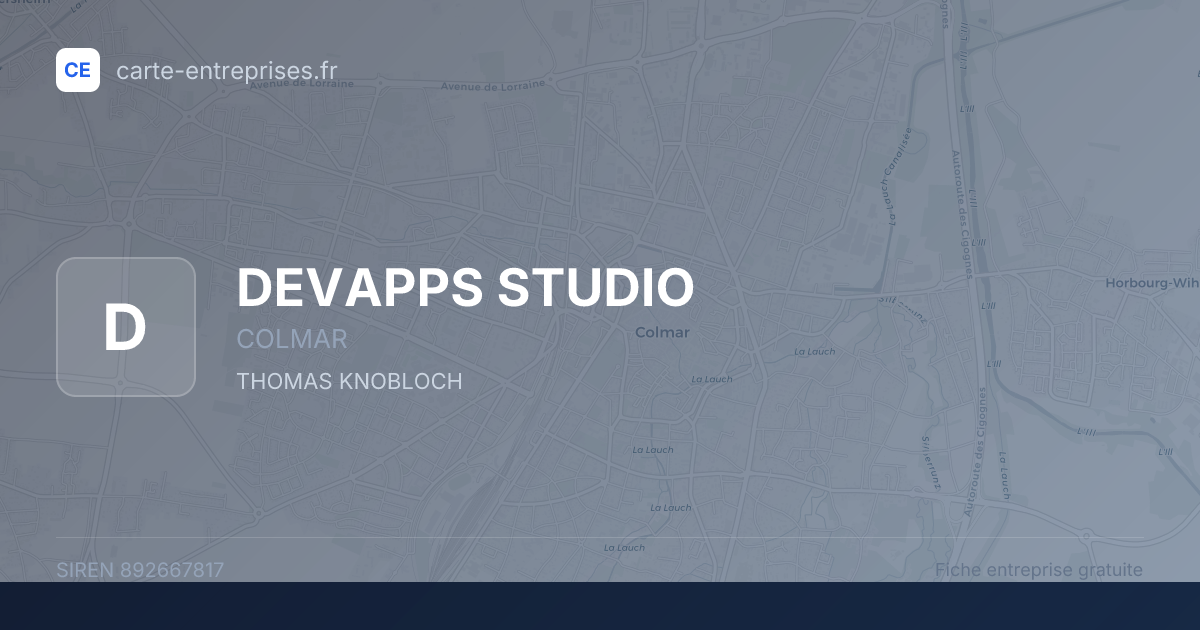 DEVAPPS STUDIO — 892667817 — fiche entreprise