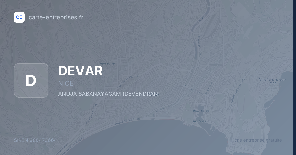 DEVAR — 980473664 — fiche entreprise
