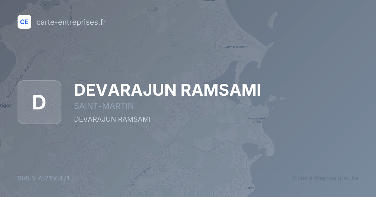 DEVARAJUN RAMSAMI — 752166421 — fiche entreprise