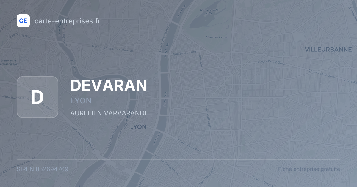 DEVARAN — 852694769 — fiche entreprise