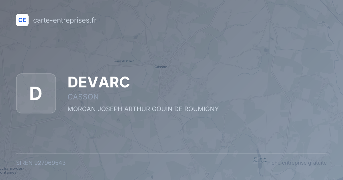 DEVARC — 927969543 — fiche entreprise