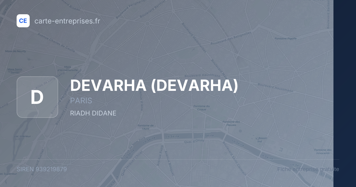 DEVARHA — 939219879 — fiche entreprise