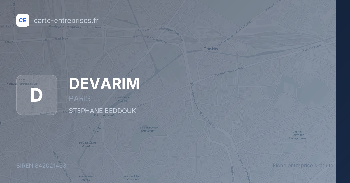 DEVARIM — 842021453 — fiche entreprise