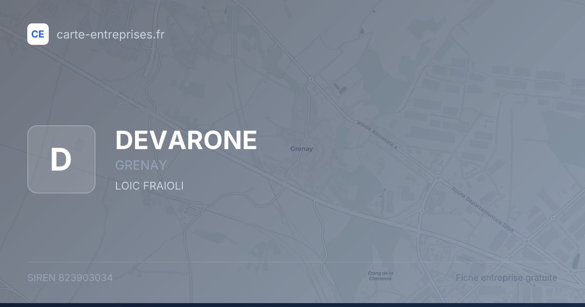 DEVARONE — 823903034 — fiche entreprise