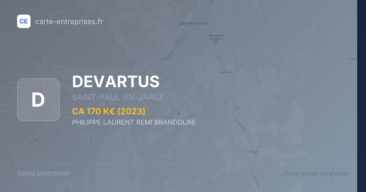 DEVARTUS — 509019386 — fiche entreprise