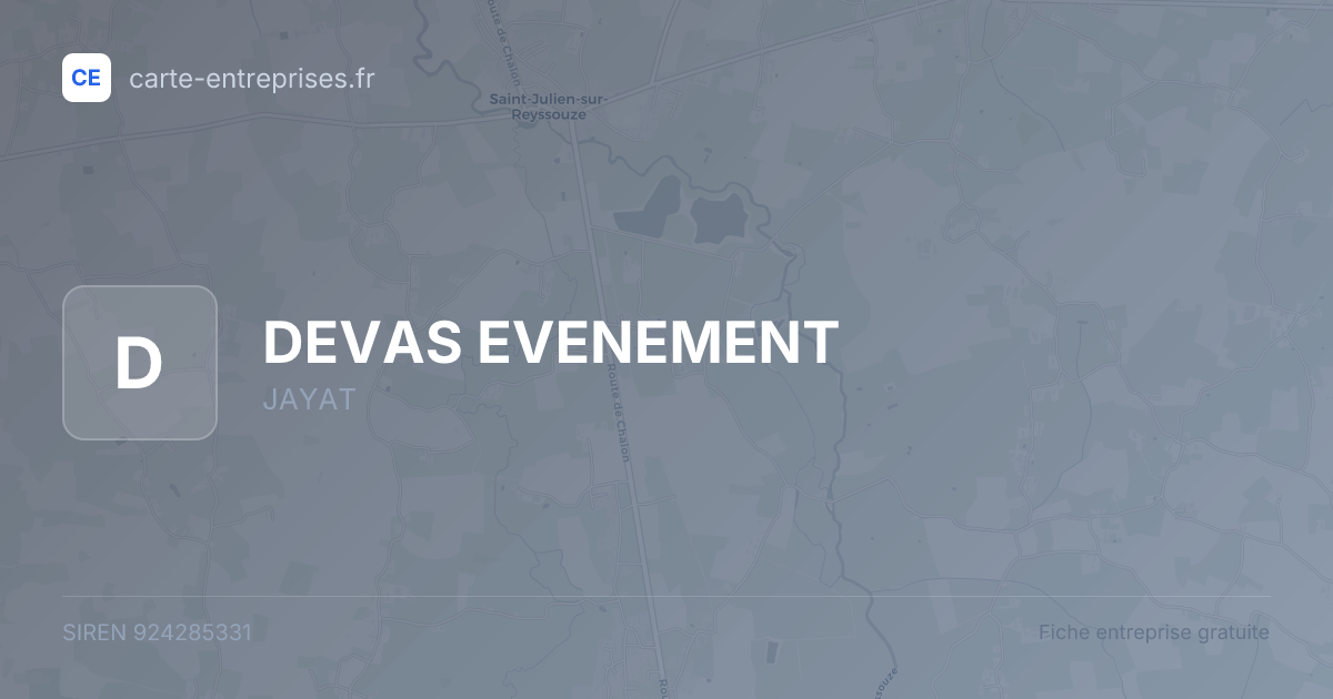 DEVAS EVENEMENT — 924285331 — fiche entreprise